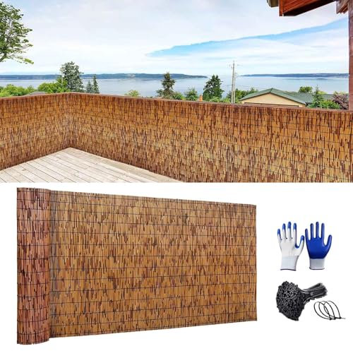 Générique Brise Vue en Roseau Clôture Bambou Naturel Rouleaux De Clôture D'intimité Clôture de Piscine Décorative Barriere Jardin Protection Vent & Soleil