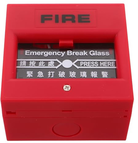 JOYOFREELY Pulsante Manuale di Allarme Antincendio Rosso in Plastica Reset Facile e Risposta ad Alta Sensibilità per Casa e Evacuazione Edifici
