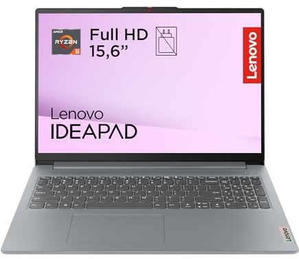 Lenovo IdeaPad Slim 3 Gen 8 – Ordenador Portátil 15.6 FHD (AMD Ryzen 5 40, 16 GB RAM, 512 GB SSD, Gráficos Radeon 610M, Wi-Fi 6, USB-C, Sin Sistema Operativo) Teclado QWERTY en Español – Gris Ártico