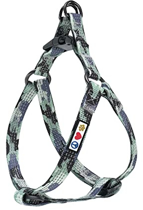 Pawtitas Harnais pour Chiens de très Petite Taille, pour Passage de Chiot à Chien âgé, Harnais-Gilet réfléchissant réglable pour Chiens, Taille XS, Gris Camouflage