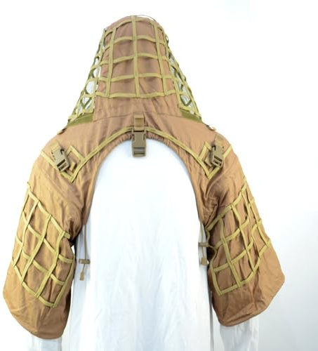 LytHarvest Ghillie Suit Foundation, Tactical Sniper Coats/Viper Hoods (Brown)