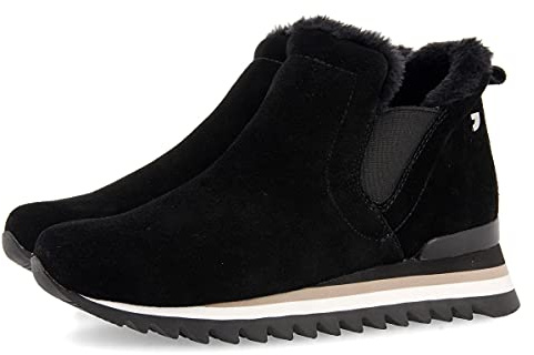 Sneakers noir style bottine slip-on avec mini cale pour femme ECKERO