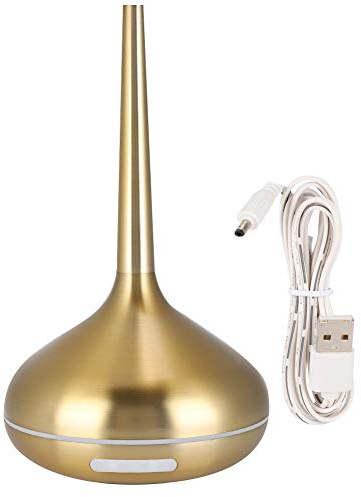 120ml Humidificador, Difusor de Aromaterapia 7 Colores LED Luz Nocturna Humidificador de Aire Oro para el Hogar la Oficina la Sala de Estar SPA Masaje Yoga