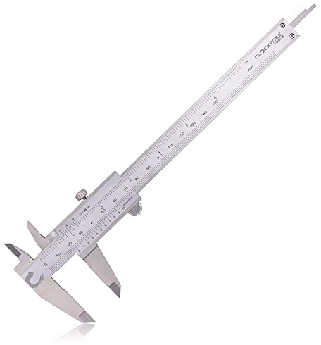 Clockwise Tools Vernier Caliper, DVLR-0605 0-6 Inch/150 mm, Inch (Fraction)/Metric, Stainless Steel