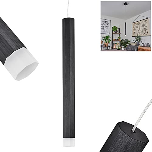 LED-pendellampa Freshwater, justerbar pendellampa av metall/aluminium i svart/vitt, pendellampa, höjd max. 119 cm, LED 6 Watt, 320 Lumen, 3000 K
