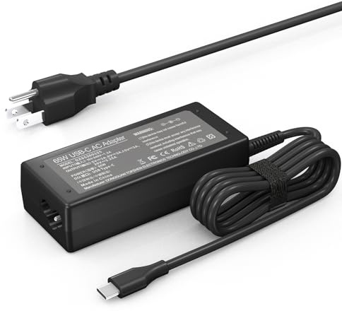 Dzytnsy 65W USB C Laptop Charger Compatible with HP Chromebook/Lenovo/Dell/Acer and More Chromebook Type C Power Cord