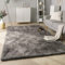 Paco Home Hochflor Teppich Wohnzimmer Schlafzimmer Modern Flauschiger Fellteppich Fell Imitat Kunstfell Langflor, Grösse:120x160 cm, Farbe:Anthrazit