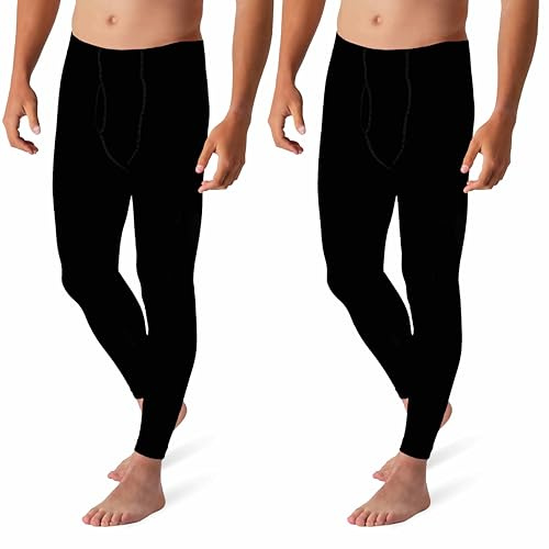 NOLOGO KATIACALZE Calzamaglia Termica Uomo in Pile Toronto - 2 Pz, Pantaloni Termici Uomo Elasticizzati, Sottotuta Moto, Intimo Termico Invernale, Pantaloni da Lavoro Invernali, Caldi, Morbidi, XL
