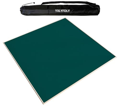 YXLYFDLY Tapete grande de Mahjong con respaldo de goma, mantel suave y antideslizante, tapete de mesa para Mahjong, Paigow, Poker, cartas y juegos de mesa (verde, 100 cm)