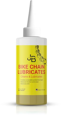 JB Industries Bike Chain Dry Lubricant, 4 oz – Long‑Lasting Bicycle Chain Lube for Dry & Dusty Conditions – Reduces Friction & Noise – Quick‑Drying Formula with Precision Drip Applicator