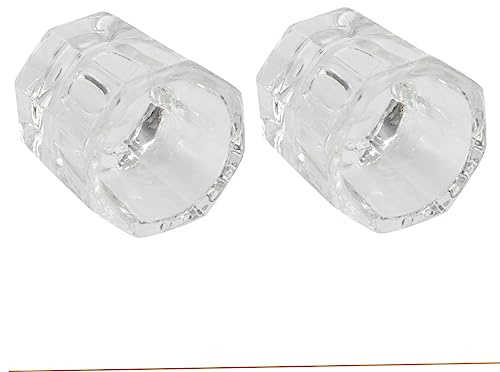 SOIMISS Bicchieri di Cristallo per Manicure 2 Pezzi Tazze di Tinta Liquida Ciotole per Tinte Professionali per Nail Art Centri Estetici e Uso Personale