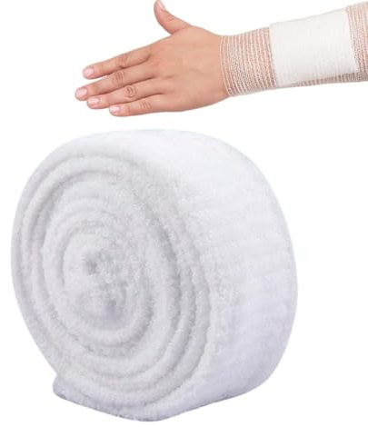 LQUYTA Vendaje Tubular Elástico, Venda Net Dressing, Venda de Malla Elástica con 1 Tijeras Médicas, para la Fijación de Vendajes para Cabeza, Brazo, Pierna (2,5cm x 2m)