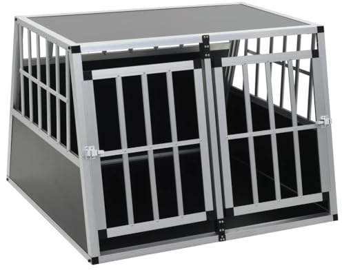 Generico Trasportino per Cani con Doppia Porta 94x88x69 cm,Argento,19.1kg,170665