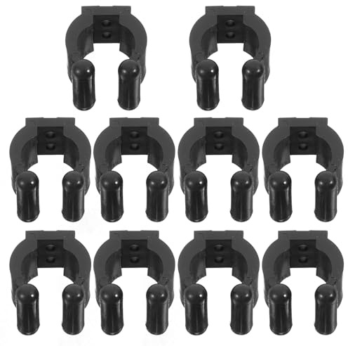 SHERCHPRY Clips de Support de à Pêche en ABS Noir Lot de 10 Design Multifonctionnel et Queue de Billard et Gain de Place pour Magasins et Bureaux