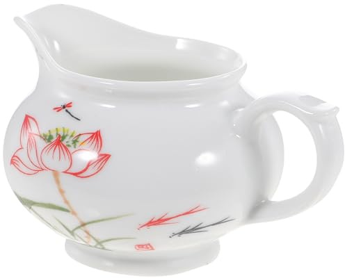 Amosfun Salsiera in Porcellana Leggera per Servire Latte e Salsa, Brocca Semplice e Raffinata per Uso Quotidiano in Cucina