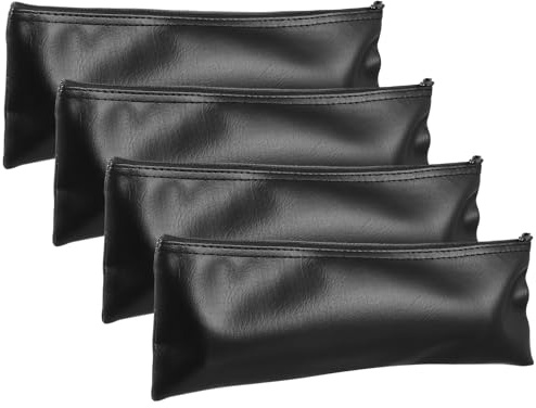 WHAMVOX 4 Fundas de PU para Micrófono Cremallera, Protección Antirrayas | Color Negro, Resistentes al Agua, Cierre Seguro, para Cantantes de Ktv, Viajes y Uso Exterior, Diseño Robusto