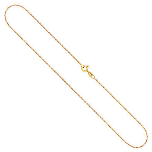 EDELIND Goldkette Damen 333 Echtgold 40 cm - Zarte Ankerkette 1.2 mm Gelbgold für Frauen und Herren - mit stilvoller Geschenkbox