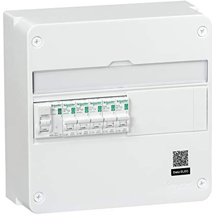 Schneider Electric SC5R9H113SP02N Tableau de Montage avec Disjoncteur, Blanc