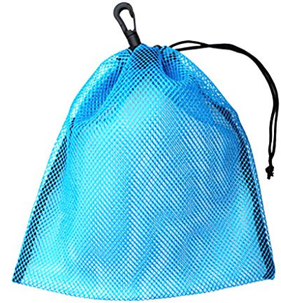 Unbekannt Sharplace Ballnetz Mesh Tragetasche mit Karabinerhaken für Tennisbälle Golfbälle Tischtennisbälle, 24 x 24 cm, Blau