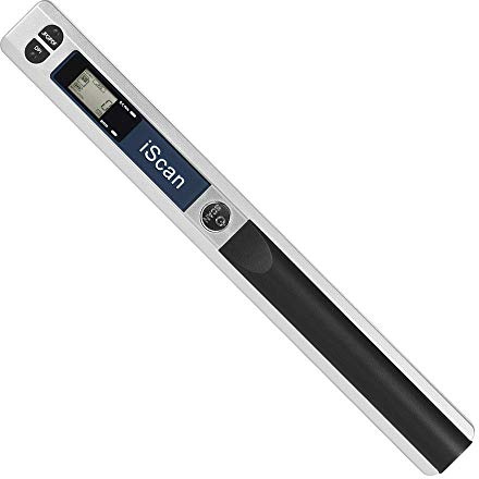 ECOiNVA iScan Magic Wand - Escáner portátil de tarjetas de visita - Mini escáner móvil USB de mano (plateado)