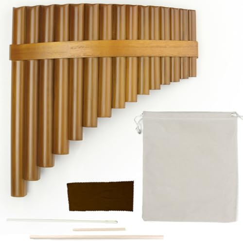 Chinese Traditional Musical Instrument 15 Pipes Pan Flute C Key Pan Pipes Woodwind Instrument (Right Hand)