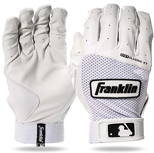 Franklin Sports Digitek Schlaghandschuhe für Erwachsene, Größe M, Weiß
