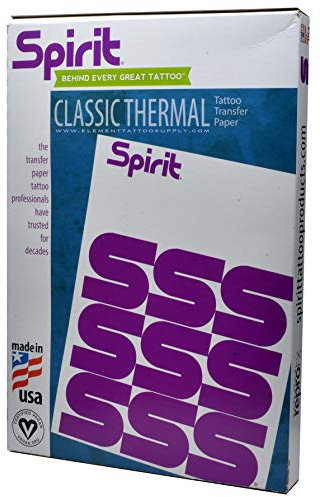 Tattoo-Transferpapier/Zeichenpapier, Motiv: Spirit, 100 Blatt, 21 x 28 cm, Violett