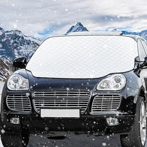 BNGXR Protezione per parabrezza, parasole per auto anteriore, protezione per parabrezza con magnete, parasole per parabrezza auto, copertura per parabrezza auto, protezione per auto da ghiaccio, neve