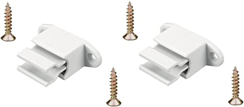 cyclingcolors 2x Clip bloqueur de manivelle volet Roulant réglable blanc Support Guide Manette Plastique 14mm Universel fenêtre Mur à Visser
