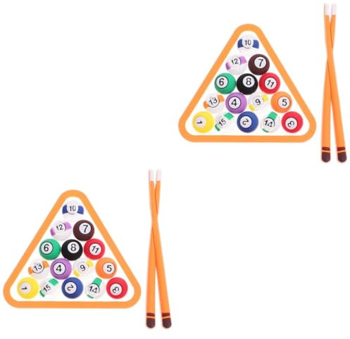 BESPORTBLE 4 Sätze Pool-kuchen Dekorieren Snooker-tischkuchendeckel Puppenhaus-billard-modell Mini-billard-billardkugel Billard-kuchen-ornament Mann Kleines Billard Elastizität Weiches Gummi