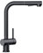 FORIOUS Wasserhahn Küche Schwarz, Wasserhahn Armatur Küche Ausziehbar Brause Edelstahl, Einhebel Mischbatterie Spülarmaturen, 360°Drehbar und Doppelfunktionsbrause