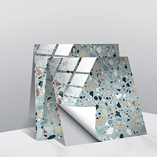 Fliesenaufkleber 15x15 20 Stück Marmor Selbstklebende Fliesen Wasserfest Fliesen Aufkleber Klebefliesen Küche Selbstklebende Fliesen für Badezimmer Küchenrückwand