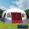 Camping Zelt, Familienzelt für 4–12 Personen, 2 Schlafzimmer, 2 Doors Wasserdicht Winddicht, einfach aufzubauendes Doppellagiges Outdoor-Zelt mit Rucksack, für Familiencamping, Festival, Partys