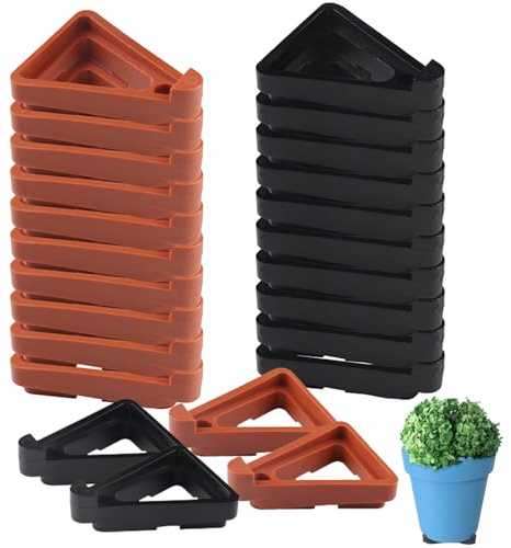 Pieds De Pots De Fleurs Invisibles, 24 Pièces Pieds De Pot De Fleurs, Antidérapants Pied De Pot De Fleur, Pour Jardin, Intérieur Et Extérieur, Plantes En Pot, Accessoires De Pot De Fleurs (2 Couleur )