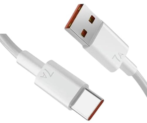 T-ProTek 7A USB-C Ladekabel Datenkabel kompatibel für Festplatte Extern Samsung Port. SSD T7 Touch 1TB Black