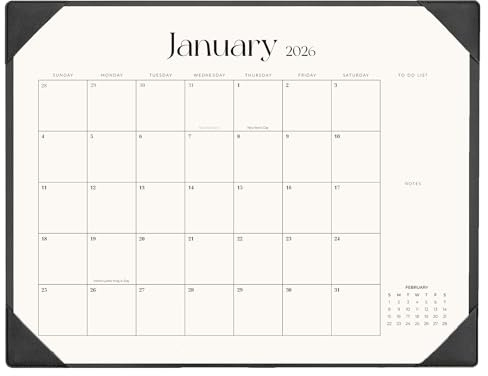 Desk Calendar 2026-2027 with Desk Mat – 22 x 17 Large Desk Pad Calendar Runs from January 2026 to June 2027, Office Supplies Desktop Monthly Calendar for Home & Office