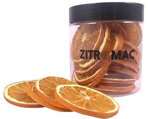 Getrocknete Orangen für Cocktails - Getrocknete Früchte ohne Zucker für Cocktails, Dekoration, Süßwaren, Weihnachten, Getränke, 100% Natürliche Getrocknete Orangenscheiben ohne Zusatzstoffe (45g)