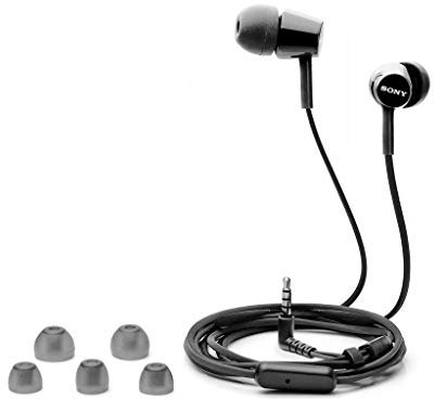 Sony MDR-EX155AP In-Ear-Kopfhörer, Schwarz