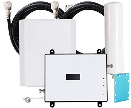 EMEBAY Amplificadores de Señal Móvil 4G/3G/2G gsm LTE, Tri-Banda Repetidores de señal 900/2100/1800MHz para Obtenga Llamadas Señal en Su Coche Autobús Barco Casa Oficina