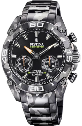 Festina Uhr Für Herren F20545/1 Smartwatch Edelstahl Case SchwarzEdelstahl Band