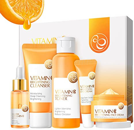 Skincare Gifts Set for Teenage Girls - Vitamin C Skin Care Sets & kits - Anti-Aging Gift Sets for Women,Pamper Gifts for Her (5PCS)