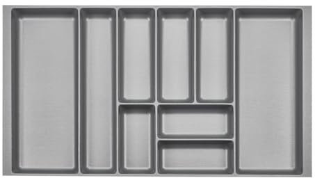 ORGA-BOX 2 Portaposate profondità: 461 x larghezza: 809 mm grigio argento con struttura in tela per cassetto Nobilia da 90 cm fino al 07/2012