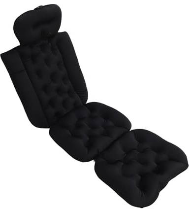 Almohada de Baño de Cuerpo Completo para Adultos Que Evita Resbalones con Cojín de Bañera Lavable Desmontable, Cojín de Bañera con Base Antideslizante, Tamaño