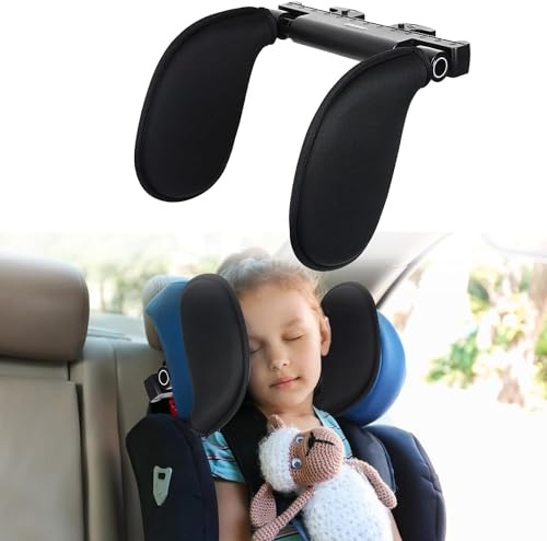 Oskuglin Poggiatesta Auto per Adulti e Bambini – Cuscino Cervicale Regolabile 180° con Memory Foam – Supporto Testa Estensibile da Viaggio per Auto – Accessorio Comfort per Lunghi Tragitti