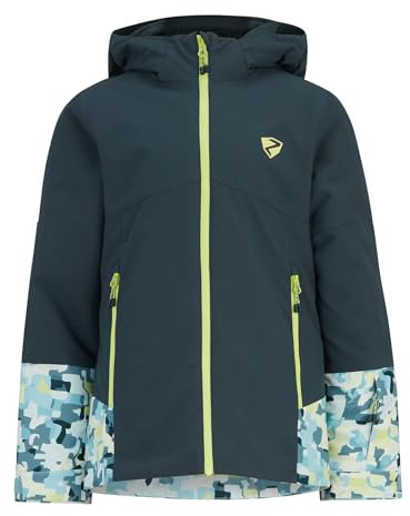 Ziener Kinder AMAJA Ski-Jacke/Winterjacke | warm, atmungsaktiv, wasserdicht, dark jungle, 164