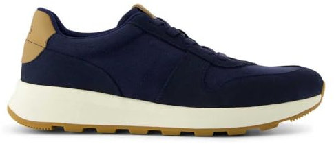 TOMS Herren Trvl Lite Retro Sneaker, Wasserabweisendes marineblaues Wildleder, Vintage-Twill, 43.5 EU