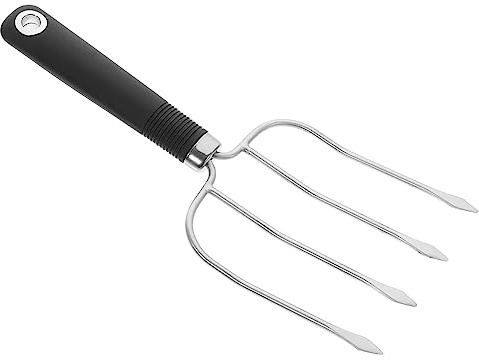 FUNOMOCYA Tenedor De Cuatro Patas Acero Inoxidable Para Trinchar Carne Para Barbacoa Fácil De Colgar