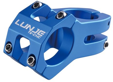 TRIWONDER Potencia de Manillar de Bicicleta Corta Vástago de Manillar Aleación de Aluminio 25,4/31,8mm para Bicicleta de Carretera de Montaña BMX MTB (Azul, 31,8mm)