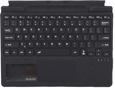 Annadue Tablet -tangentbord för Pro 8 9 10 11 X, 7 Färgens Bakreckningsbara Bärbara Bärbara Trådlösa Bluetooth -tangentbord med Pekplatta för -surfplatta (Svart)