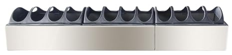 Milageto Chicken Feeder Trough, Chick Feeding Dispenser, Lightweight,Multi Hole Waterer Poultry Feeding Tray for Pigeon Turkey Chicks, 60cmx10cm
